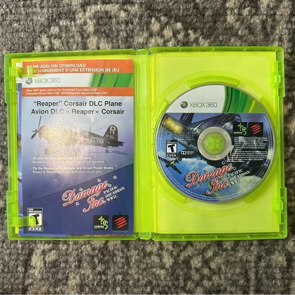 Microsoft XBOX 360 Damage Inc. Pacific Squadron WWII Game With Manual TESTED